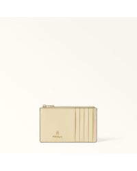 Furla - Camelia Card Case Cremino Textured Leather - Lyst