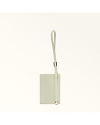 Furla - Laura Card Case Light Salvia Textured Leather - Lyst
