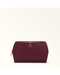 Furla - Camelia Beauty Case Ribes G Pelle Stampata Donna - Lyst