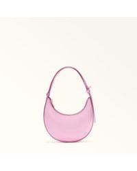 Furla - Delizia Mini Bag Sakura Piuma Metal Calf Leather - Lyst