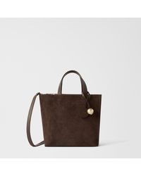 Furla - Divide It Tote Toni Espresso Suede + Sidney Calf Leather - Lyst