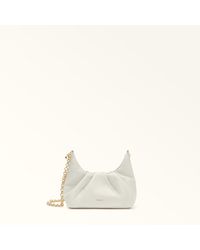 Furla - Delia Shoulder Bag Xl Panna Nappa Leather - Lyst