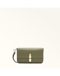 Furla - Iride Crossbody Avocado Textured Leather - Lyst