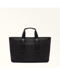 Furla - Giove Tote Nero Waterproof Cordura Nylon Fabric - Lyst