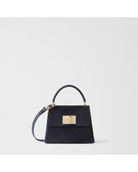 Furla - 1927 Top Handle Mini Toni Mediterraneo Suede - Lyst