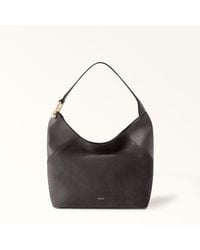 Furla - Lara Shoulder Bag Toni Urban Suede + Grained Calf Leather - Lyst