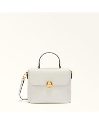 Furla - Moonlight Top Handle Panna Night Calf Leather - Lyst