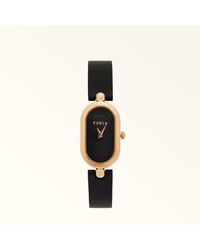 Furla - Ooh Orologio Con Cassa Ovale Pelle + Metallo Donna - Lyst