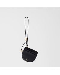 Furla - Laura Card Case Nero Textured Leather - Lyst