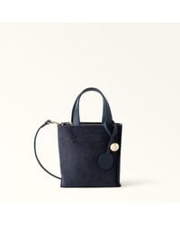 Furla - Divide It Tote Mini Toni Mediterraneo Suede + Sidney Calf Leather - Lyst