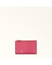 Furla - Camelia Card Case Velvet Textured Leather - Lyst