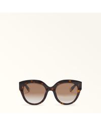 Furla - Occhiali Da Sole Dark Havana Acetato Color-Block Donna - Lyst