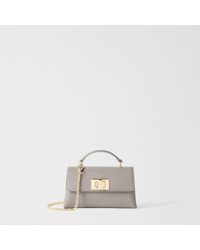 Furla - 1927 Mini Bag Stone Textured Leather - Lyst