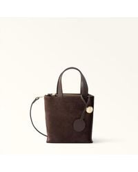 Furla - Divide It Tote Mini Toni Espresso Suede + Sidney Calf Leather - Lyst