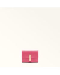 Furla - Iride Compact Wallet Velvet Textured Leather - Lyst
