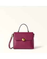 Furla - Moonlight Top Handle Rododendro Night Calf Leather - Lyst