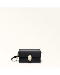 Furla - Eclisse Crossbody Mini Nero Sidney Calf Leather - Lyst