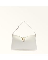 Furla - Debby Shoulder Bag L Panna Night Calf Leather + Sidney Calf Leather - Lyst