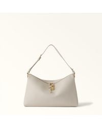 Furla - Debby Shoulder Bag L Panna Night Calf Leather + Sidney Calf Leather - Lyst