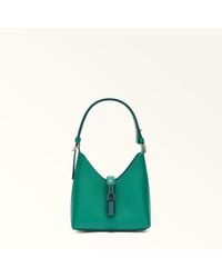 Furla - Iride Mini-Tasche Jade Strukturiertes Leder Damen - Lyst