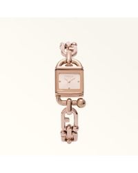 Furla - Mianuvola Watch With Square Case Color Oro Rosa Metal - Lyst
