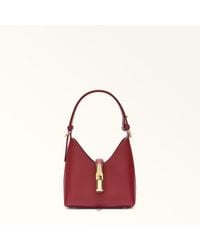 Furla - Iride Mini-Tasche Ciliegia D Strukturiertes Leder Damen - Lyst