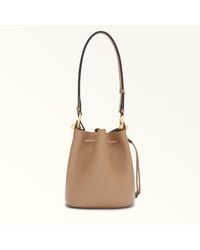 Furla - Sfera Bucket Bag Mini Deserto Grained Calf Leather + Soft Calf Leather - Lyst