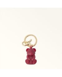 Furla - Hashtag Keyring Rubino Pvc - Lyst