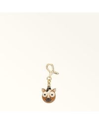 Furla - Hashtag Charm Toni Brandy Metal + Enamel - Lyst