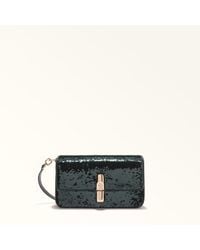 Furla - Iride Crossbody Deep Paillettes Fabric - Lyst