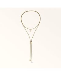 Furla - Miasfera Necklace Color Oro Metal + Resin - Lyst