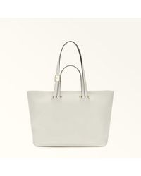 Furla - Duetto Tote Panna Napoli Double Calf Leather - Lyst