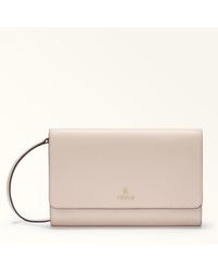 Furla - Camelia Portafoglio Con Catena Azalea Pelle Stampata Donna - Lyst