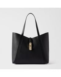 Furla - Goccia Shoulder Bag Nero Night Calf Leather + Sidney Calf Leather - Lyst