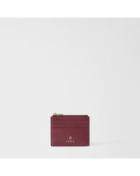 Furla - Camelia Card Case Apple Textured Leather - Lyst