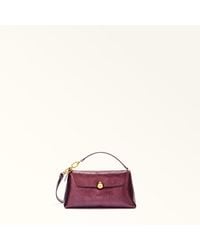 Furla - Sfera Soft Mini Bag Blush Piuma Metal Calf Leather - Lyst