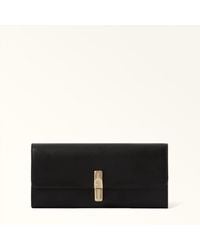 Furla - Iride Continental Wallet Nero Textured Leather - Lyst