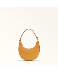 Furla - Delizia Borsa Mini Senape Pelle Di Vitello Morbida Donna - Lyst