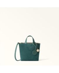 Furla - Divide It Tote Mini Toni Edera Suede + Sidney Calf Leather - Lyst