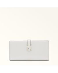 Furla - Flow Portefeuille Continental Marshmallow Cuir De Veau Claris Lux Femme - Lyst