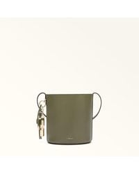Furla - Roxie Bucket Bag Avocado Textured Leather - Lyst