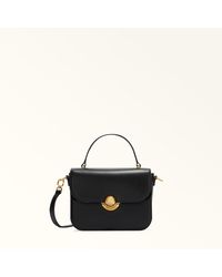 Furla - Sfera Borsa A Mano Pelle Di Vitello Morbida + Camoscio Donna - Lyst