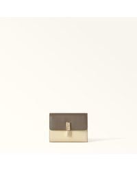 Furla - Iride Compact Wallet Muddy Textured Leather - Lyst