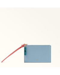 Furla - Iride Envelope Toni Carta Da Zucchero Textured Leather - Lyst