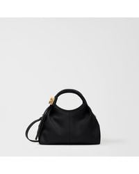 Furla - Planeta Shoulder Bag Nero Keria Grained Calf Leather - Lyst
