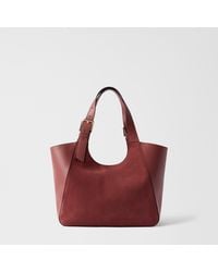 Furla - Dora Tote Toni Marsala Suede + Sidney Calf Leather - Lyst