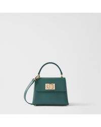 Furla - 1927 Top Handle Mini Edera Textured Leather - Lyst