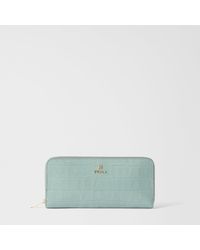 Furla - Camelia Zip Around Winter Sky Cocco Print Calf Leather - Lyst
