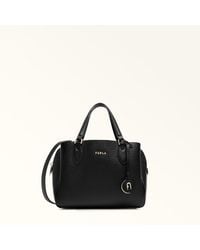 Furla - Minerva Tote Nero Andromeda Calf Leather - Lyst