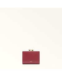 Furla - Dots Portafoglio Compatto Ciliegia D Pelle Di Vitello Sidney Donna - Lyst